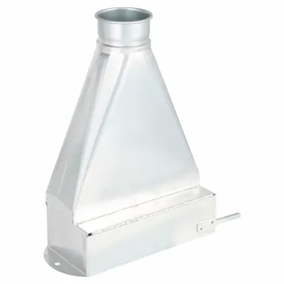 NORDFAB Duct Floor Sweep, 6 in Duct Dia, 18 in Lg, 20 ga Galvanized Steel - Floor Sweeps