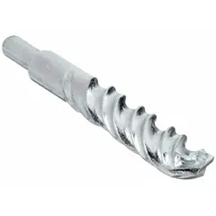 Round-shank masonry drill bit for hammer drilling into concrete, brick, and block. Features a 5/8 in diameter, 4 in maximum drilling depth, and 6 in overall length. Suitable for anchoring, fastening, and through-hole applications in construction and renovation.