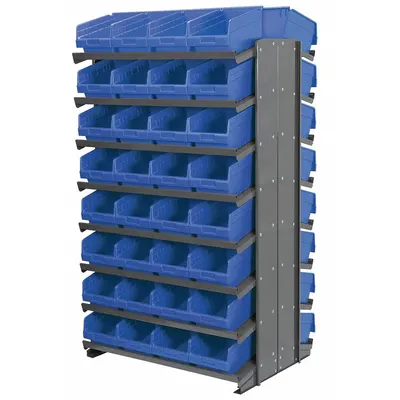 AKRO-MILS APRD080B Metal Stationary Pick Rack with Open-Front Bins - Metal Stationary Pick Racks with Open-Front Bins