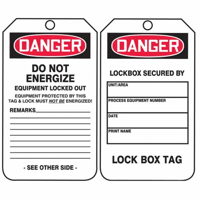 ACCUFORM Safety Tag: Danger, Danger Do Not Operate, RP-Plastic, Write-On Surface