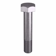 Structural bolt, Grade B7 steel, plain finish, 3/4"-10 thread size, 4 in length, 1 3/4 in minimum thread length. Meets ASTM A193 material quality standards. Used in high-strength flange connections and heavy equipment assembly.