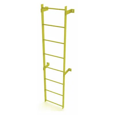 TRI-ARC Ladder,Steel,Standard Fixed,8-Rung: 8 ft Overall Ht, 25 in Overall Wd, Steel - Fixed Ladders