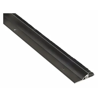 NATIONAL GUARD C627DKB-36 Door Sweep, Brush Insert, Aluminum, 36 in Lg, 2 in Wd - Door Sweeps