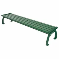 ULTRASITE Outdoor Bench: Heritage, 96 in Overall Lg, 17 in Overall Ht, Green, Green, Plank Surface (MPN PB 8GREGFHERBAC)
