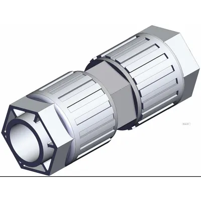 SMC LQ3U5A-2 PFA Compression Tube Fitting, Compression x Compression, 3/4 in OD - PFA Compression Tube Fittings