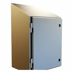 This HAMMOND enclosure is constructed from 304 stainless steel and measures 23 x 20 x 8 inches. It features a hinged cover with a 1/4-turn latch and is rated NEMA 12/13/3R/4/4X for protection against dust, water, and corrosion. Suitable for housing electrical controls and instruments in demanding indoor and outdoor environments.