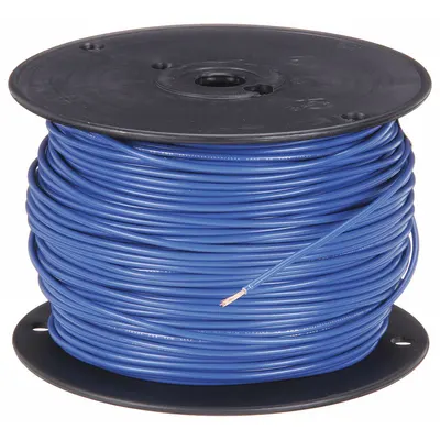SOUTHWIRE Hookup Wire: 18 AWG Conductor Size, Blue, 500 ft Overall Lg - Machine Tool Wires