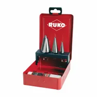 RUKO TOOLS Tube and Sheet Drill: 3 Pc, 3 mm to 30.5 mm, Cobalt, 118° Point (MPN 101020E)