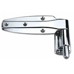 Spring-assisted hinge for commercial refrigerators and freezers. Supports smooth door opening and closing in cold-storage and foodservice environments.