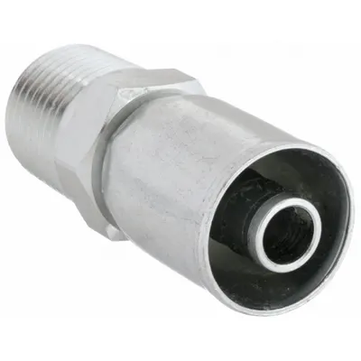 WEATHERHEAD Straight Crimp Hydraulic Hose Fitting, NPTF x Hose, -4 Dash, 1/4"-18 - Weatherhead Crimp Hydraulic Hose Fittings with NPTF Connection