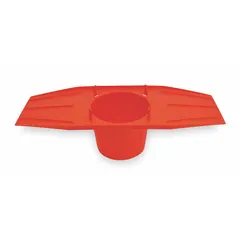 This 3M firestop collar is rated for 3-hour fire protection and designed for metal pipes in fluted metal deck assemblies. It measures 16.5 inches in length and 6.3 inches in width. Used to seal pipe penetrations in fire-rated floor and wall assemblies.