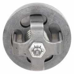 Unloader valve assembly for air compressors. Releases trapped air from the compressor head after shutdown to enable restart without load. Replacement part for compatible compressor systems.