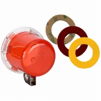BRADY Push Button Lockout: For 1.18 in Max Button Dia, Red, 2.15 in x 2.9 in x 2.9 in (MPN 130821)