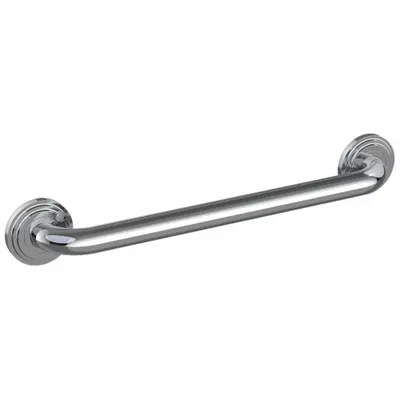 WINGITS Wall Grab Bar: Straight, 36 in Lg, 1 1/4 in Dia, Stainless Steel - Anti-Microbial Grab Bars