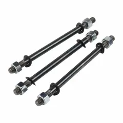 This bolt kit is used to secure and align the work sections of a stack valve assembly, preventing fluid leaks and maintaining consistent hydraulic pressure. It provides the necessary hardware for fastening multi-section hydraulic valves in industrial machinery.