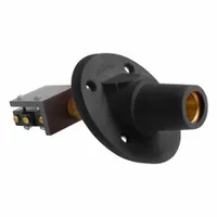 This female single pole receptacle features an angled taper nose mating design and threaded stud terminations. Rated for 600V AC and 600V DC, it is suited for high-voltage connectivity in industrial power distribution and equipment interconnection applications