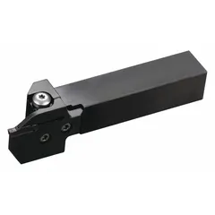 This indexable external grooving toolholder is designed for precision grooving, parting, and turning operations on lathes and CNC machines. It accepts 4 mm wide inserts with a 25 mm shank height, providing stable performance in medium to heavy-duty machining of metal workpieces.
