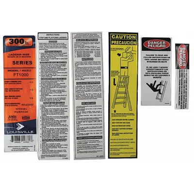 LOUISVILLE Label Kit for FT1008 and Compatible Ladders - Material Handling Parts