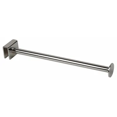 ECONOCO Straight Arm: Single, 1/4 in x 12 in x 1 1/2 in, Chrome, 14 ga Gauge - Face-Out Hangrails for Slotted-Standard Shelving