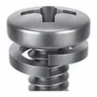 SEMS Screw: Split Lock, M5x0.80 Thread Size, 12 mm Lg, Stainless Steel, Passivated, Pan, 10 PK (MPN 1-MPL-5-12)
