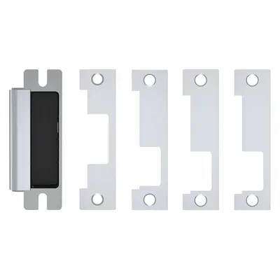 HES Electric Door Strike: 1 1/4 in Wd, 4 7/8 in Ht, Cylindrical/Mortise - Combination Cylindrical & Mortise Electric Strikes
