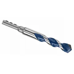 Round-shank masonry drill bit for hammer drilling into concrete, brick, and block. 3/4 in diameter, 4 in maximum drilling depth, 6 in overall length. Suitable for anchoring, fastening, and through-hole applications.