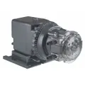 This peristaltic chemical metering pump from STENNER features a 1/30 hp motor and delivers a maximum flow rate of 22 gpd. It uses Santoprene tubing and offers a reproducibility of ±2.0%. Suitable for precise dosing in water treatment, pool sanitation, and industrial processes.