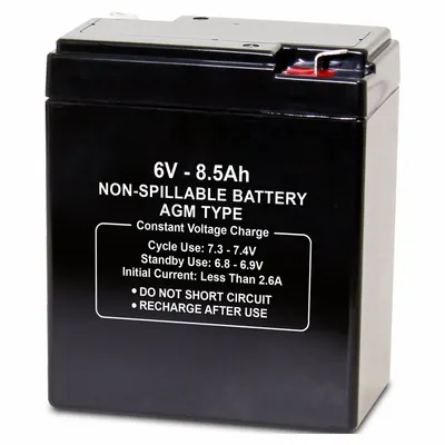 OEM Sealed Lead Acid Battery: 6V DC - AGM Sealed Lead Acid Batteries