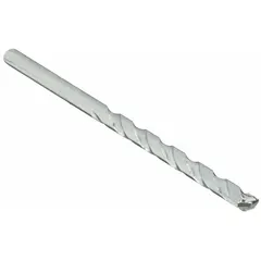 Round-shank masonry drill bit with a 1/4 in diameter, 2 in maximum drilling depth, and 4 in overall length. Designed for hammer drilling into brick, block, and concrete for light-duty anchor and fastener installations.