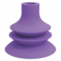 PIAB Vacuum Pad: Plain Pad without Adapter, 58 mm Pad Dia, Thermoplastic Elastomer, Purple, 60A (MPN VL60BX)