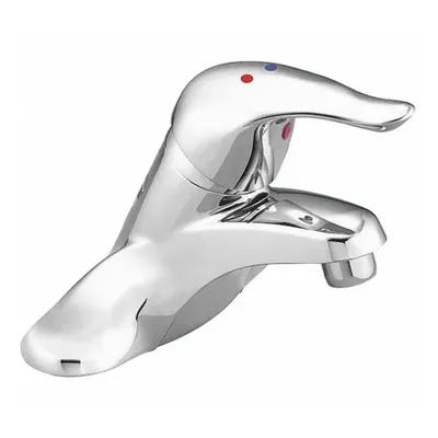 MOEN Low Arc Bathroom Faucet: Chateau, Brass, Chrome Finish, 1.2 gpm Flow Rate - Centerset Handle Bathroom Faucets
