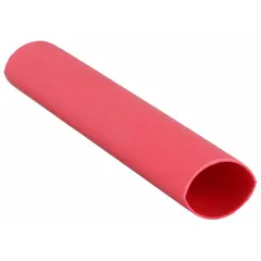 This heat shrink tubing from 3M features a split-resistant design and an adhesive lining that seals out moisture and contaminants. It shrinks from a 0.4 in inner diameter to 0.15 in, providing electrical insulation, mechanical protection, and strain relief for wires, cables, and connectors. Each pack contains three 6-inch long pieces in red.