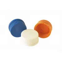 Cap: 54 mm Dia, Blue, Polypropylene, Unlined, GL45 Screw Closure Size, Autoclavable, Colored (MPN 14395C-45)
