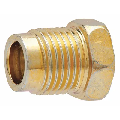 SUR&R Male Tube Nut: Steel, 3/8 in Tube Connection Size, M16-1.50 Thread, 2 PK - Power Steering Line Fittings