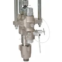 This carbon steel pump lower is a replacement part for Graco X30DH4 paint sprayers. It delivers hydraulic pressure to pump paint from the container to the spray gun, used during maintenance or repair of the sprayer