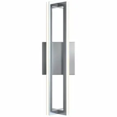This AFX Cass Wall Sconce provides 1800 lumens at 3000K with 90 CRI, consuming 18 watts at 120V AC. The fixture is dimmable and measures 3-7/8 inches in length with a Satin Nickel finish. Suitable for ambient lighting in commercial interiors such as hallways, lobbies, and offices.