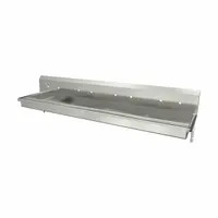 SANI-LAV Wash Station: 4 Stations, 5 in Bowl Dp, 85 in Bowl Lg, 16 1/2 in Bowl Wd, 4 Faucet Holes (MPN 5A58)