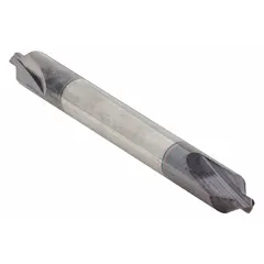 APPROVED VENDOR #0 Plain-Tip Center Drill, 60°, 1 1/2 in Overall Length, AlTiN Coated Carbide, Double End