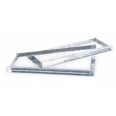 Rectangular wall mounting bracket for passthrough devices, designed for 4 in pipe size. Overall dimensions: 2 in height, 12 in length, 8 in width. Rated for 3-hour fire-resistance, suitable for fire-rated penetrations in walls.