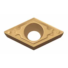 Diamond indexable turning insert for precision turning on lathes. Designed for fine finishing operations in metalworking and industrial manufacturing. Geometry suited for sharp, durable cutting edges.