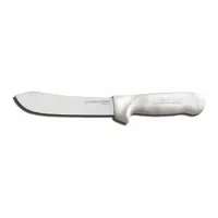 DEXTER RUSSELL Butcher/Skinning Knife: Honed, 11 in Overall Lg, Steel Blade, White Handle, White (MPN 04123)