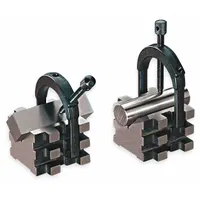 STARRETT V-Blocks and Clamp Set: V-Block and Clamp, Pr V-Block, 2 1/2 in x 3 in x 2 in, ASME, Steel (MPN 568C)