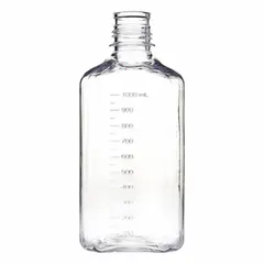 Plastic Lab Media Bottle, Polycarbonate, 1 L, Colorless, Graduated