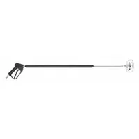 This spray gun is constructed from stainless steel and features a rotating spinner head for enhanced cleaning coverage. It has a 3/8-inch female inlet and is rated for 12 gpm and a maximum temperature of 250°F. Suitable for high-pressure cleaning applications such as removing grime, paint, and debris from surfaces
