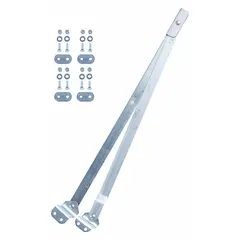 Spreader brace for use with Louisville-brand equipment. Compatible with models 1CMT79, 1CMU1, 1CMU2, 1CMU3, 33J660, 33J743, 5MRG5, 5MRG6, and FM1512. Provides stabilization and support for ladders or staging in material handling applications.