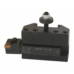 The DORIAN D30BXA-1 is a turning and facing holder designed for use with BXA tool post series. It accommodates shank sizes from 5/8 in to 1 in, suitable for lathe operations including turning, facing, and profiling in metalworking and industrial machining applications.