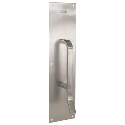 TRIMCO Door Pull Plate: 3 1/2 in Wd, 15 in Ht - Antimicrobial Door Pulls