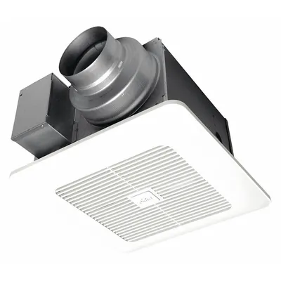 PANASONIC Bathroom Fan: Ceiling, 50 cfm_80 cfm_110 cfm Max, 0.3 sones, Occupancy Sensor - Standard Bathroom Exhaust Fans
