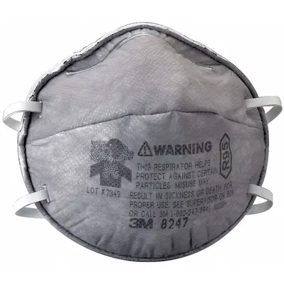 3M 8247 R95 Disposable Respirator with Nuisance Odor Removal - R95 Respirators with Nuisance Odor Removal without Exhalation Valve