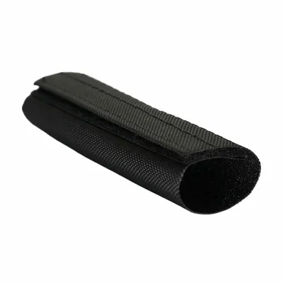 RHINO Hose Protection Wrap: 6 in Dia, 20 ft Lg, Black, Nylon, Hook-and-Loop Closure - Abrasion Resistant Hose Wraps